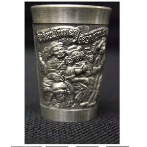 Vintage German Pewter Shot Glasses Set of 6